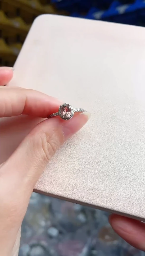 银S925镶嵌戒指碧玺312