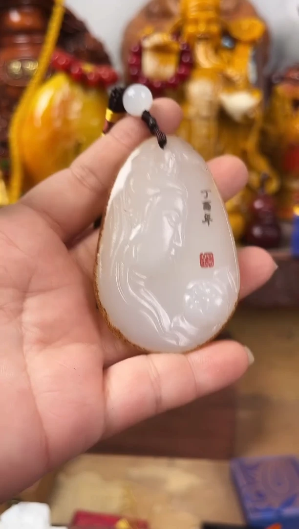 和田玉未镶嵌挂件拾物志文藏直播精选链接