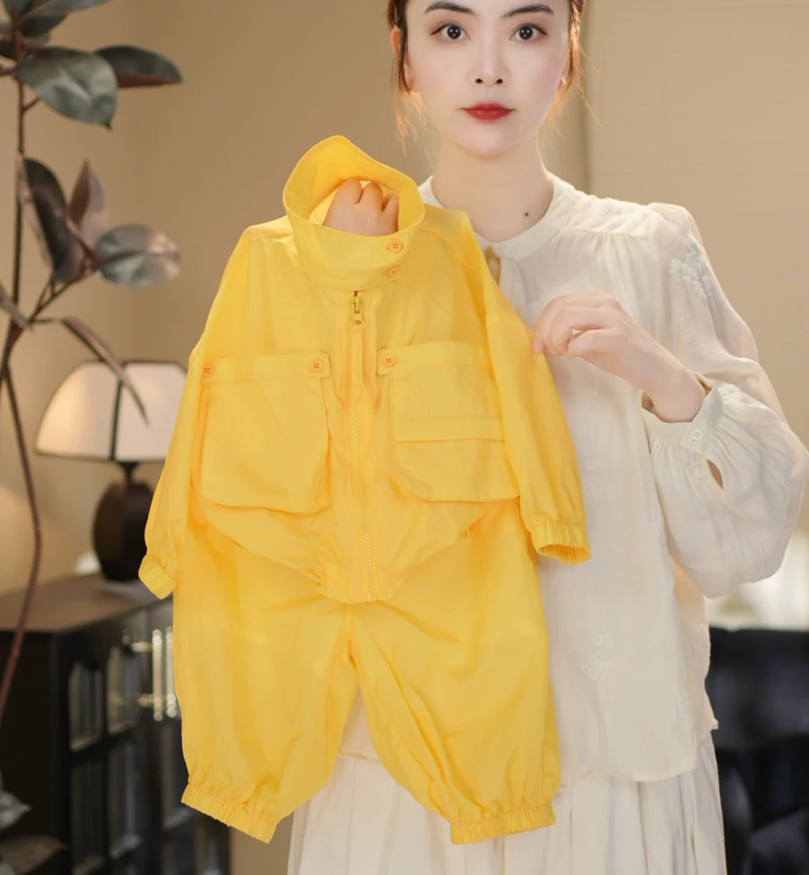 【现货黄桃】2025夏季韩流时尚原创设计便携式男女童儿童套装26832