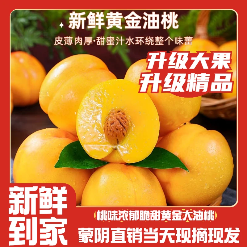 A新鲜现摘正宗黄油桃黄金蜜桃大果应季水果买3斤送2斤到手5斤礼盒