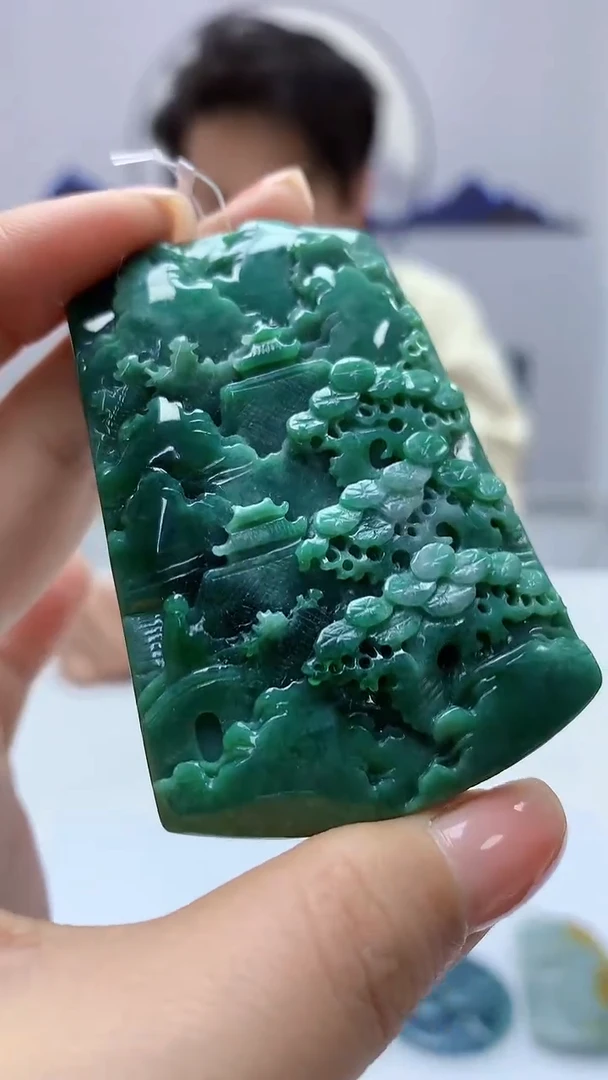 【闪购商品】定制翡翠未镶嵌1502ms-毛货挂件172