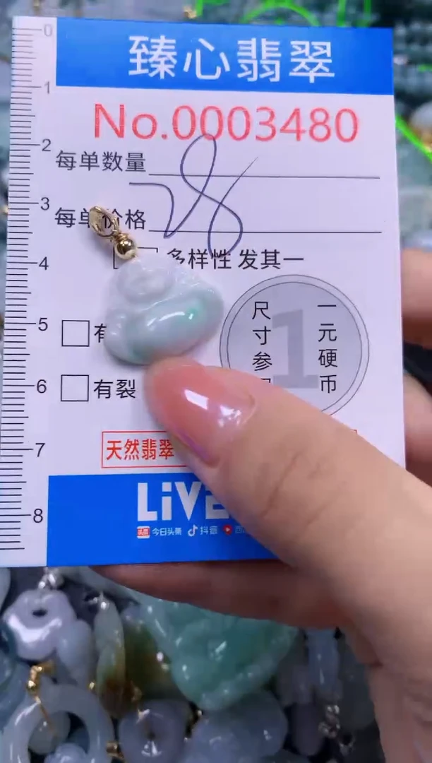 吊坠(不含链)未镶嵌翡翠3480