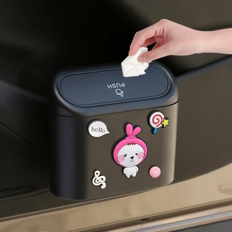 车载垃圾桶前座用车挂式创意前排物箱汽车车门物箱车门垃圾桶车内