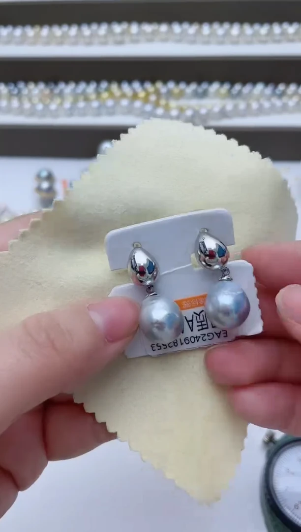 【闪购商品】海水珍珠耳饰银S925镶嵌A110