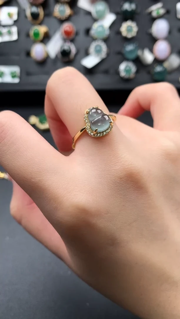 【闪购商品】翡翠戒指银S925镶嵌52141