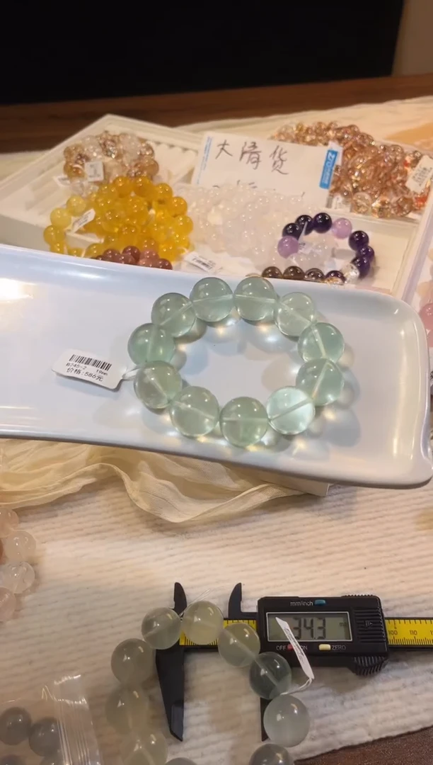 合成欧泊未镶嵌手串多样性发一Q37薄荷曼波19mm