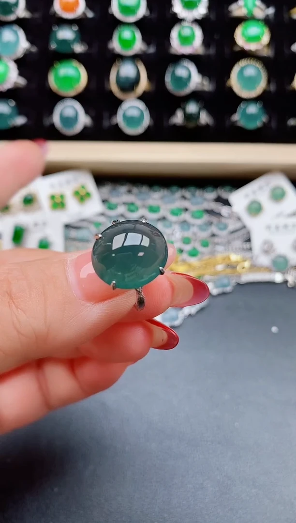 【闪购商品】翡翠戒指银S925镶嵌580550