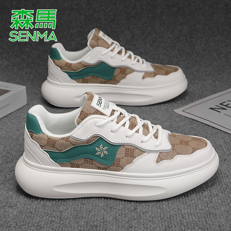 新款透气厚底增高运动鞋子男款潮流时尚百搭休闲板鞋