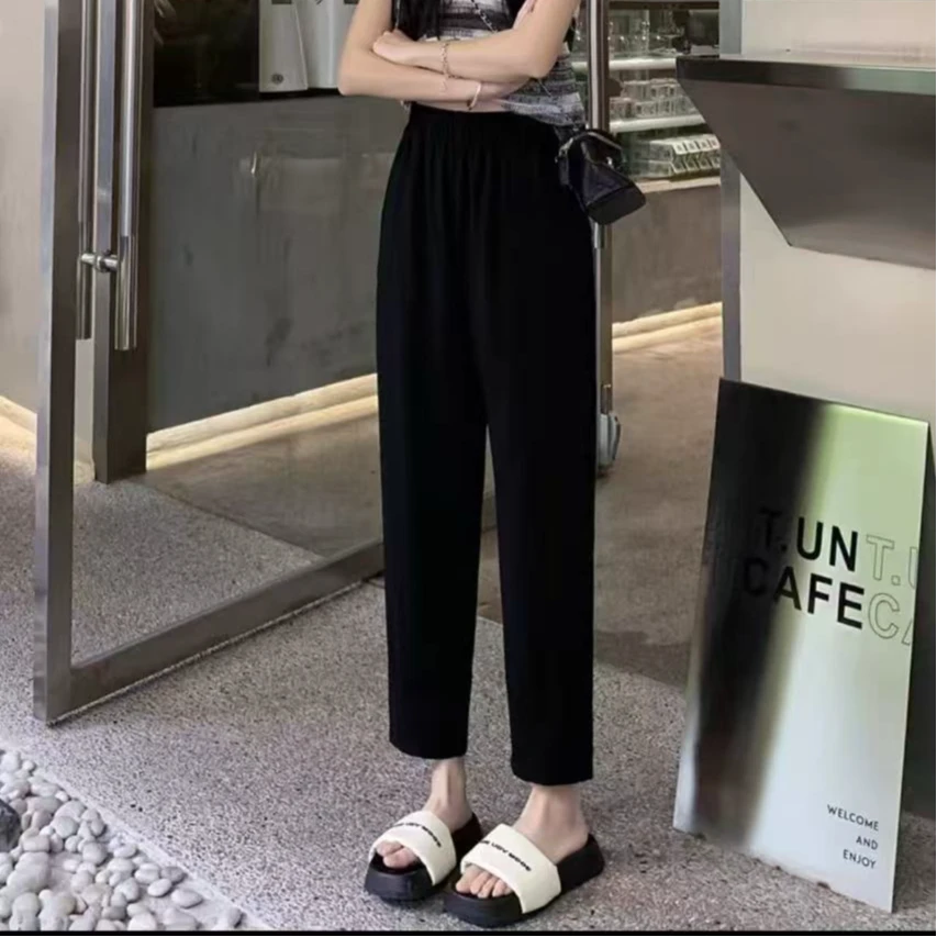 2585纯色百搭春款奶奶裤