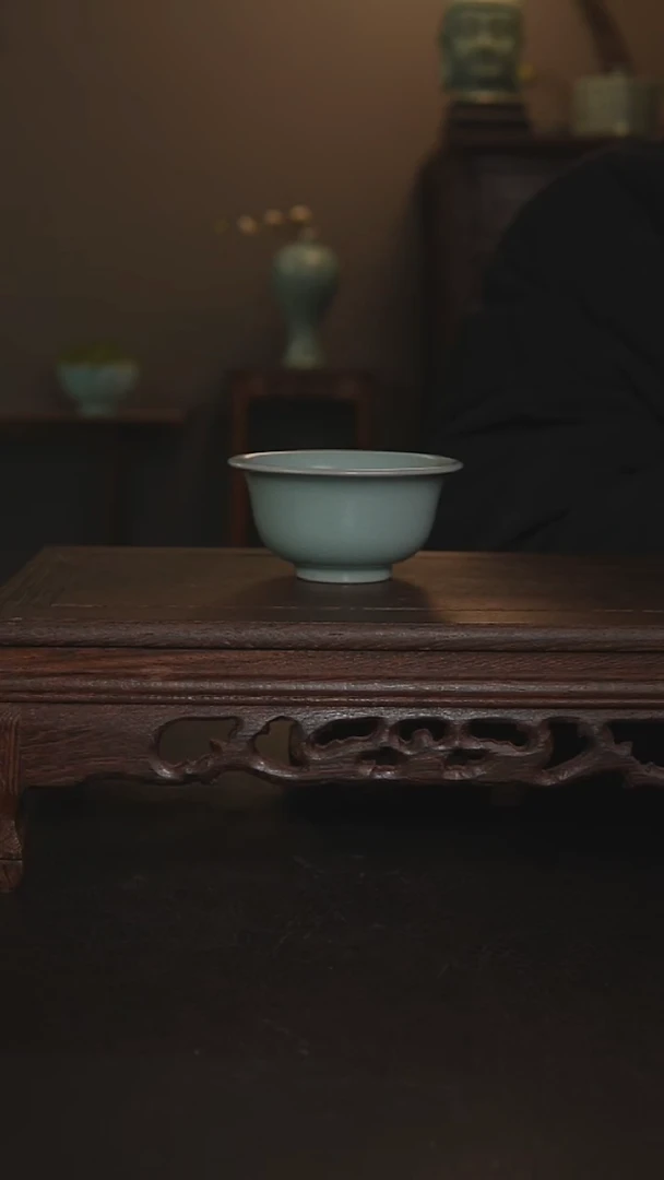 摆件瓷仿古手工压手杯