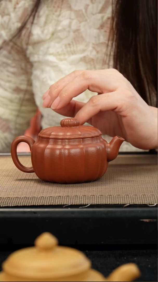 茶壶紫砂喝**猫生砂朱泥筋纹和韵150