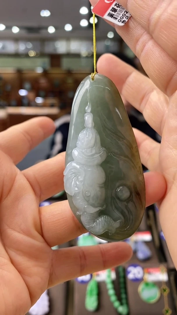 【闪购商品】翡翠颈饰未镶嵌普贤