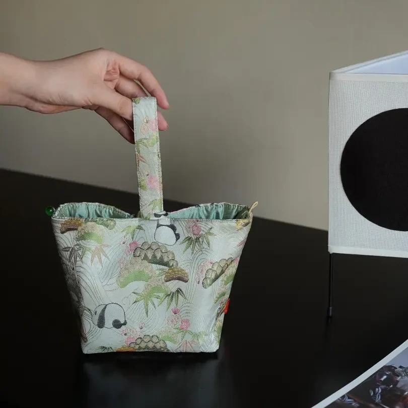 【汪汪器物】<熊有成竹>织锦壶包（慢蓝S1178）