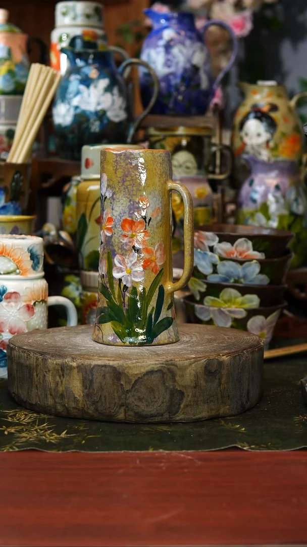 花瓶/杯子/碗218号景德镇手工手绘釉下彩