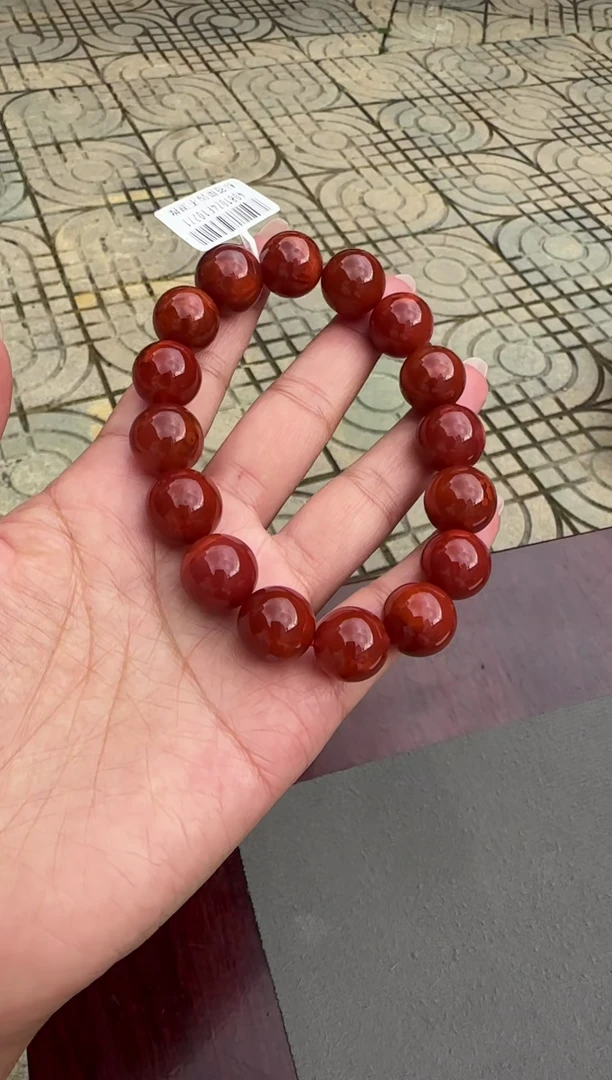 未镶嵌单圈南红玛瑙原矿无优化川料14mm左右不保无裂