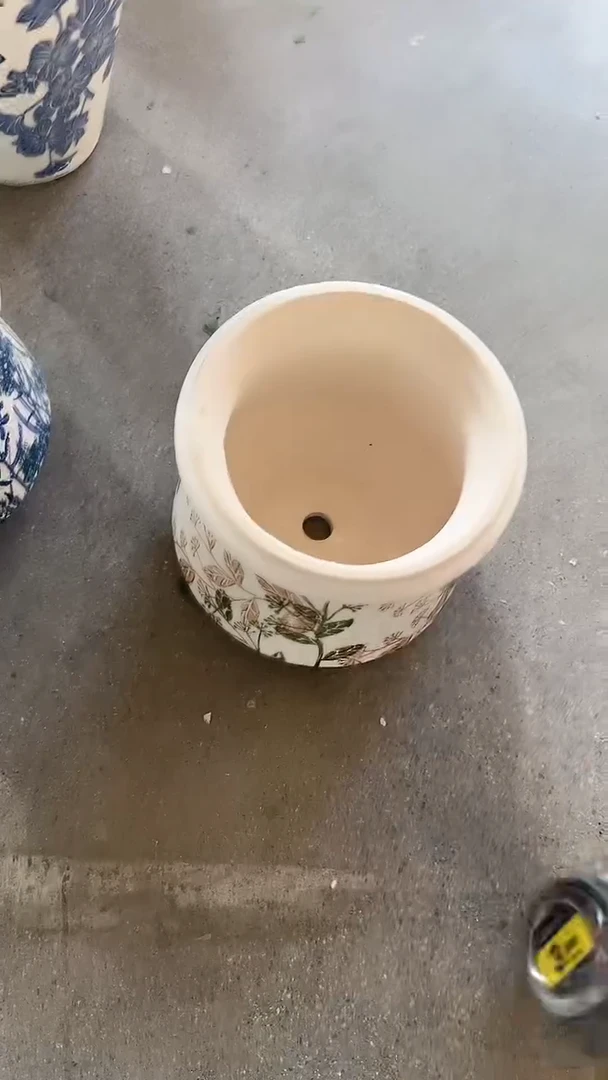 【闪购商品】陶瓷陶瓷花盆高13.5CM内口11CM