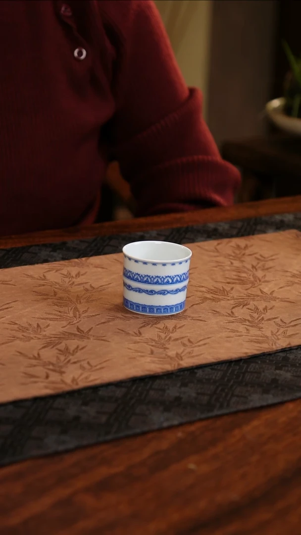 【闪购商品】杯子聚澜堂点工宝相竹节杯
