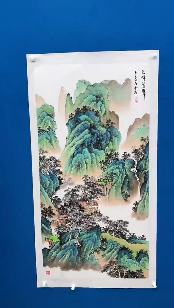 【闪购商品】国画张-红袍原作四尺山水/无框/W带红皮书