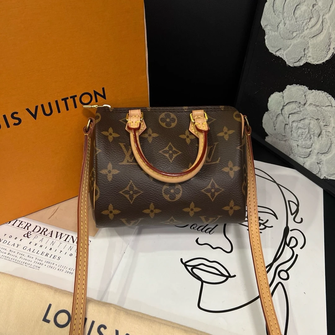 99新 LouisVuitton/路易威登 老花sp nano斜挎包20年Y48寄卖服务