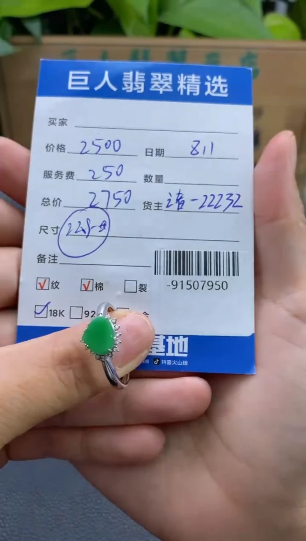 颈饰18K金镶嵌翡翠多人-91507950
