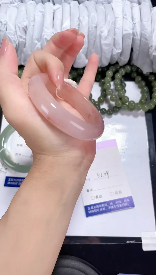 未镶嵌金丝玉石英质玉026 桃花酿 53-54