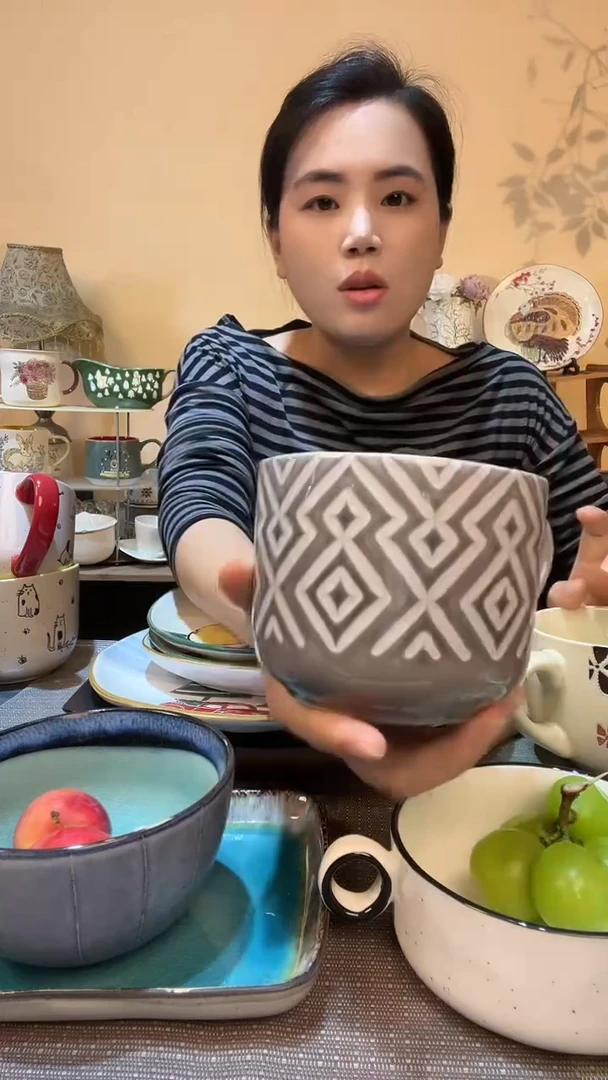 瓷片早餐杯 微瑕介意勿拍
