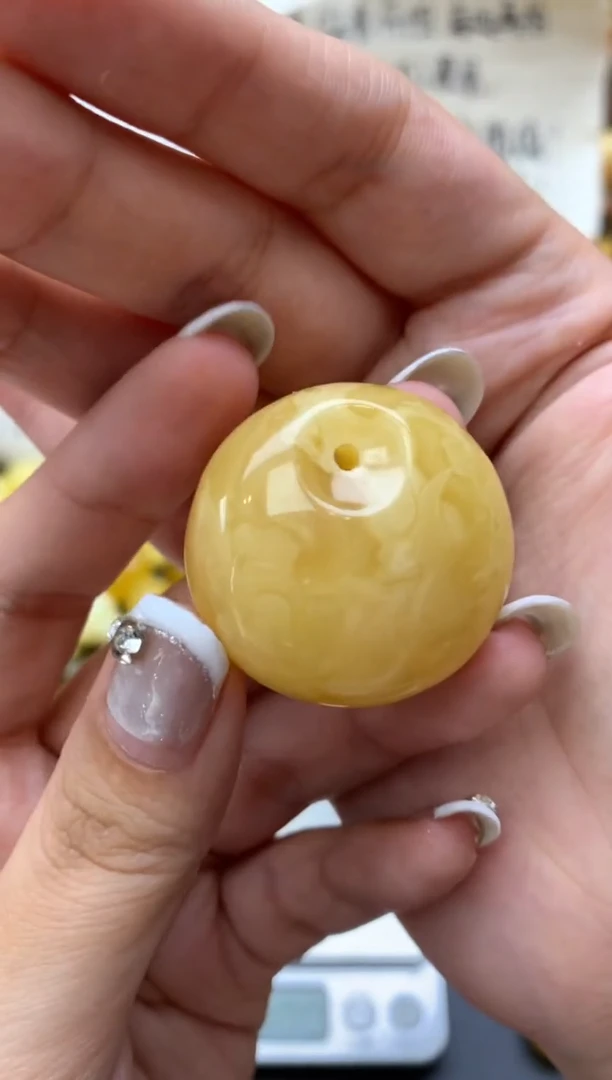 琥珀未镶嵌珠宝奇石023琥珀蜜蜡微瑕花粉