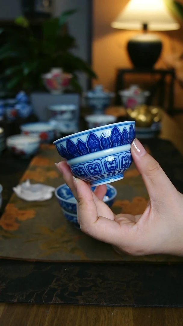 葫芦折腰杯灵芝纹