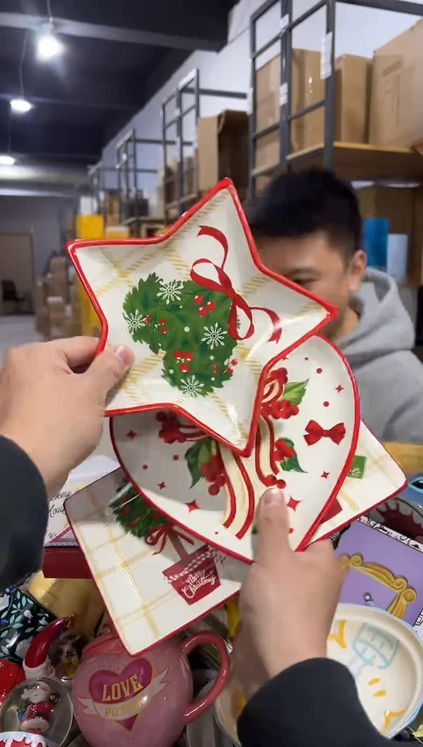 【闪购商品】杯原盒圣诞礼物餐盘3件套