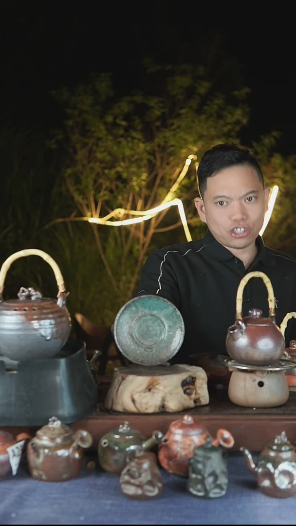 紫砂全手工壶承（蓝）