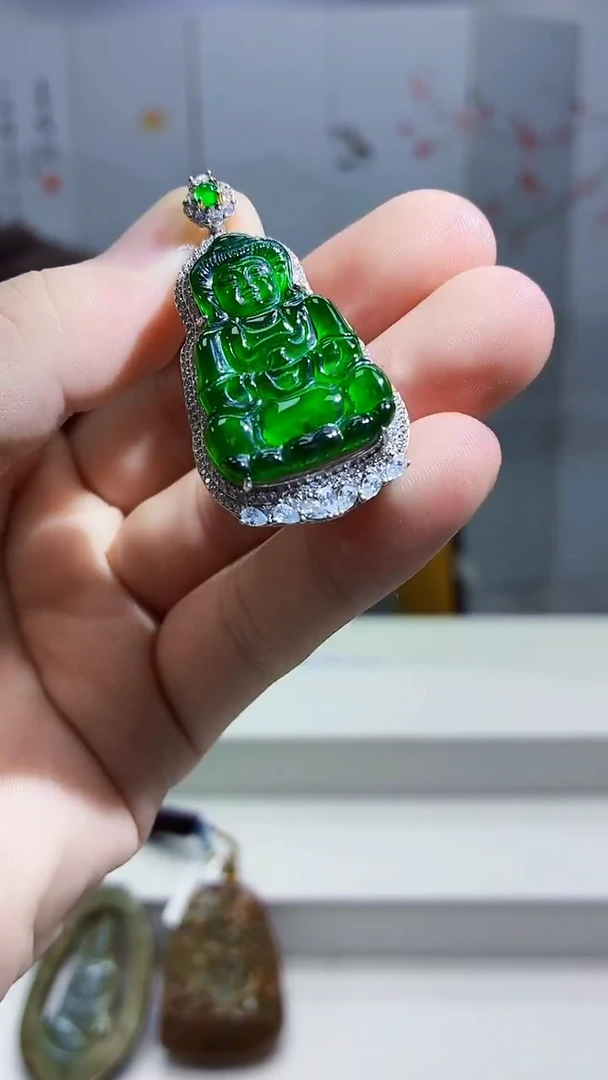 未镶嵌定制翡翠5145bb-毛货挂件30