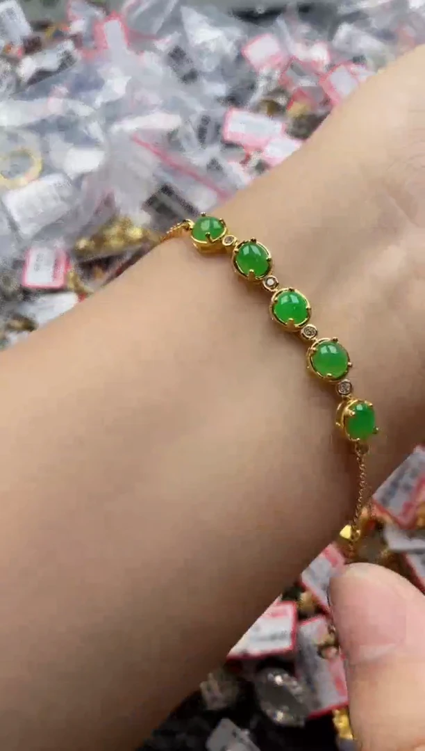 翡翠戒指银S925镶嵌2222---5