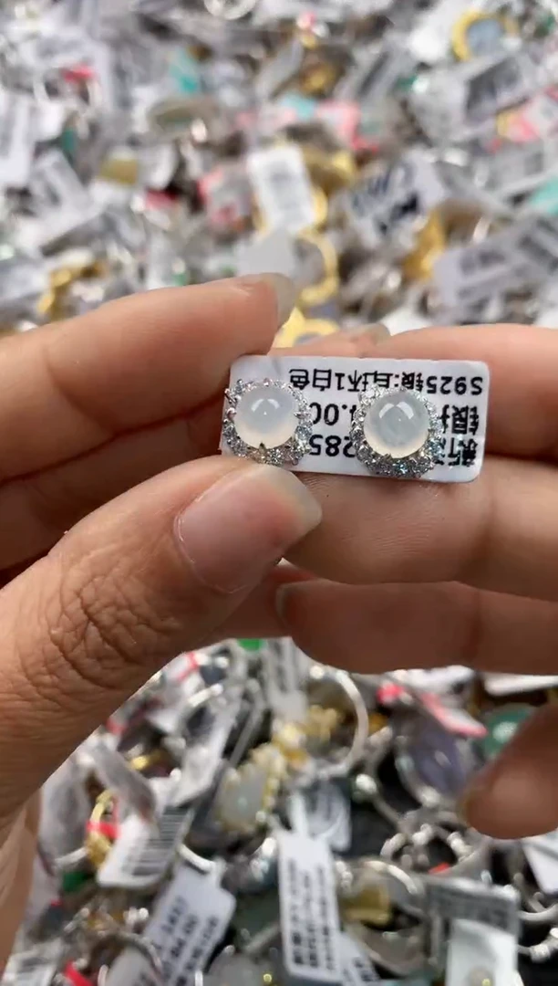 银S925镶嵌戒指翡翠777---4