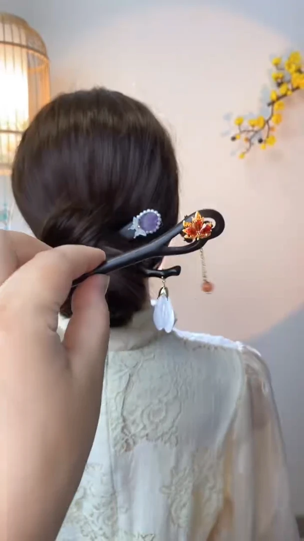 非金属木质美丽发簪