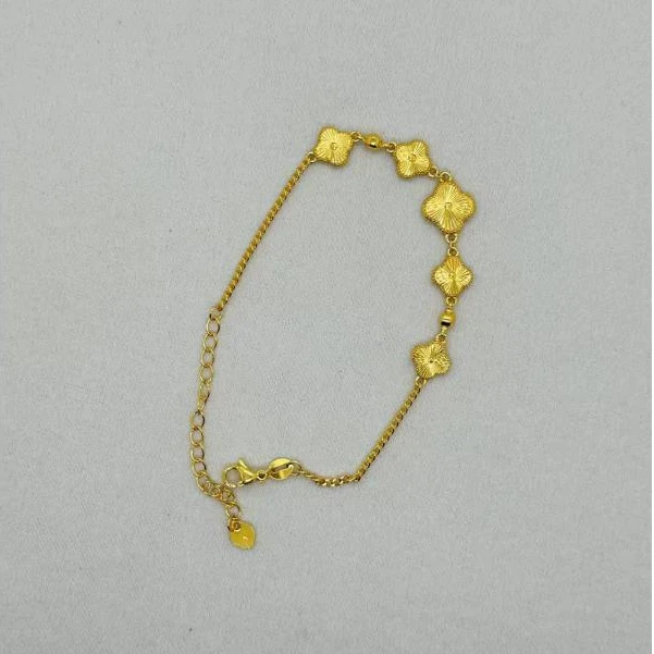 BY169      小号拉丝四叶草手链