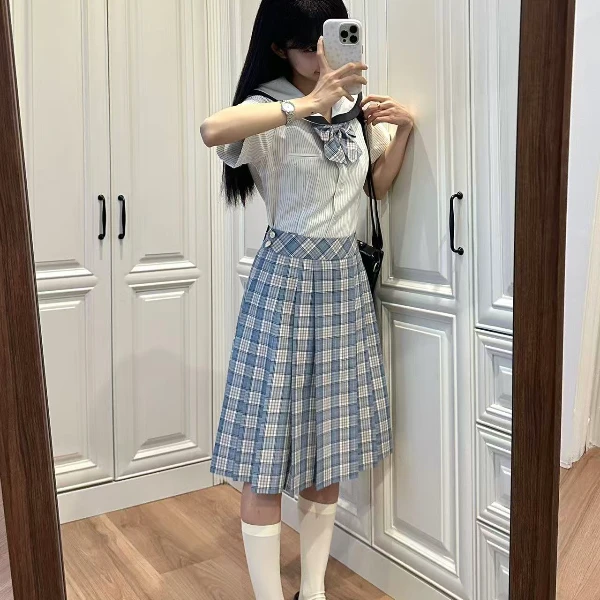 口袋商店【小水】JK前箱褶裙