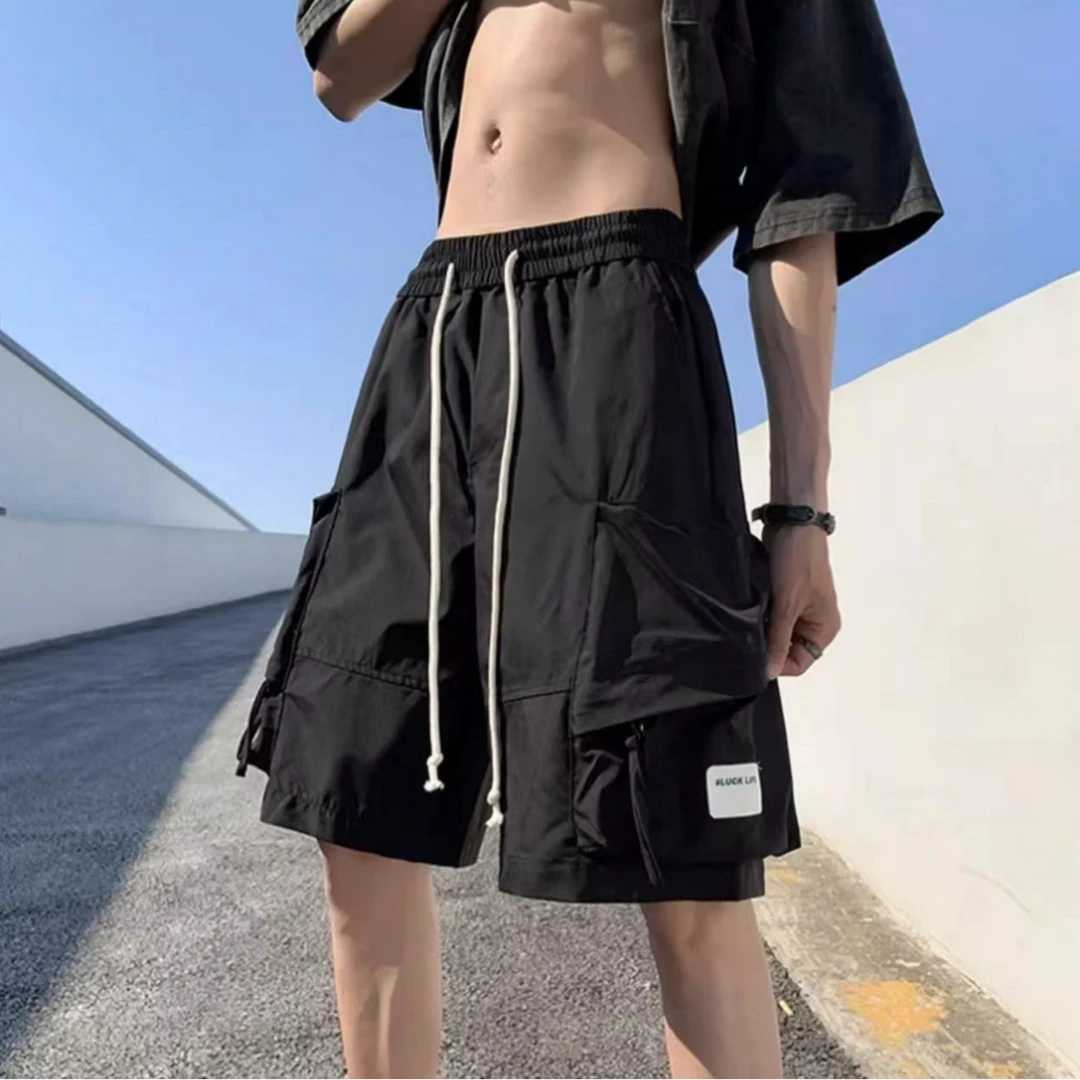 工装裤薄款夏季短裤工装大裤衩速干中腰工装风青年常规款