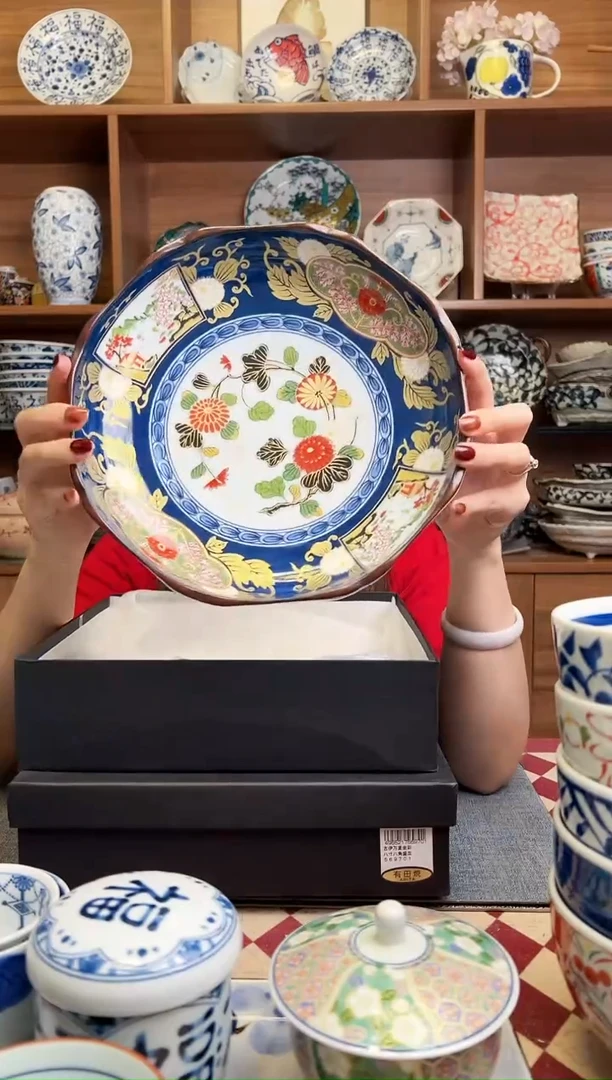 瓷片献上古伊万里 24cm八角盛皿