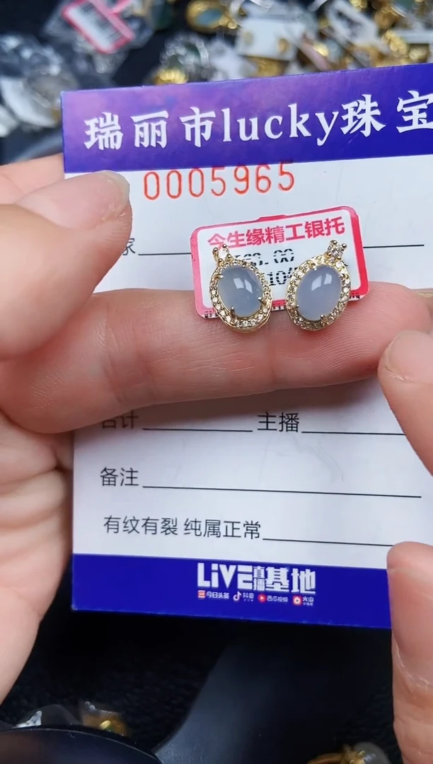 翡翠银S925镶嵌颈饰5965