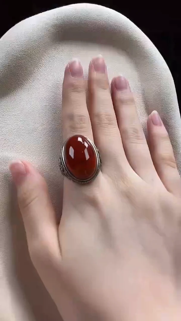 未镶嵌南红玛瑙戒指戒指