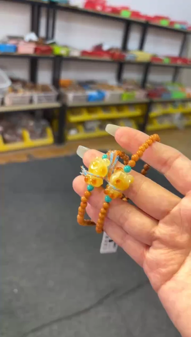 【闪购商品】蜜蜡手链未镶嵌蜜蜡熊单圈