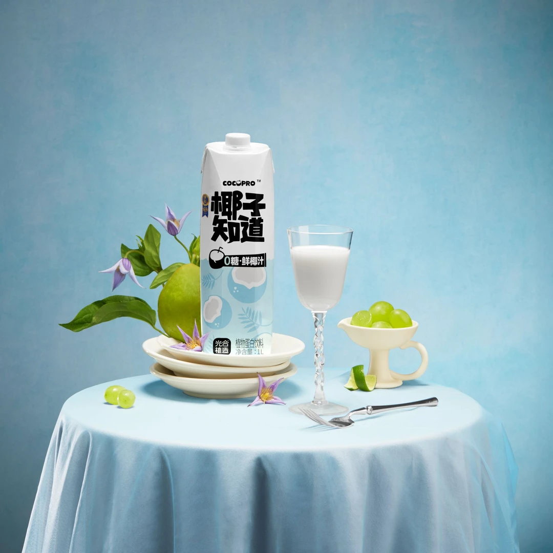 椰子知道0糖鲜椰汁鲜椰生榨好喝聚会高端椰子汁1L*6瓶营养饮品
