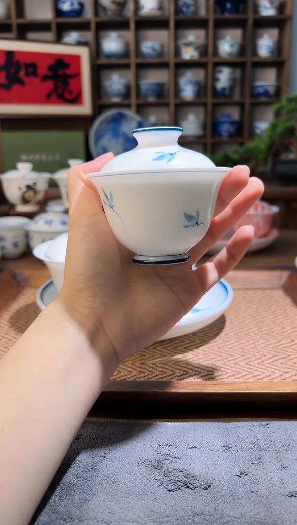 100cc左右-小二才玉兰花盖碗