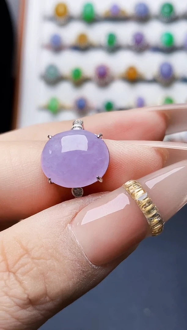 银S925镶嵌戒指翡翠0175