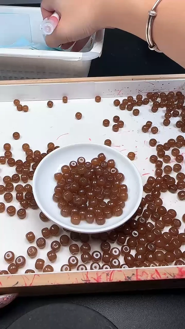 未镶嵌和田玉珠宝半成品糖玉N312卡7*8MM 15颗