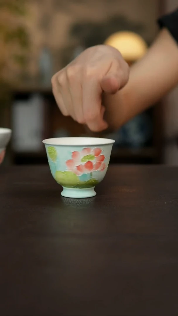 杯景德镇陶瓷杯碗柴烧多人
