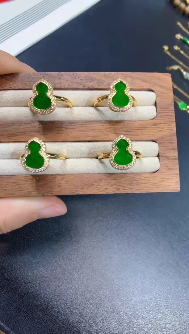 银S925镶嵌戒指翡翠李****大戒指#16  多样性发一件