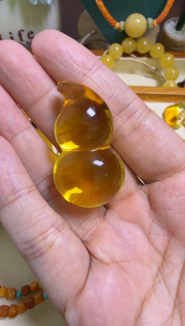 蜜蜡未镶嵌珠宝奇石葫芦