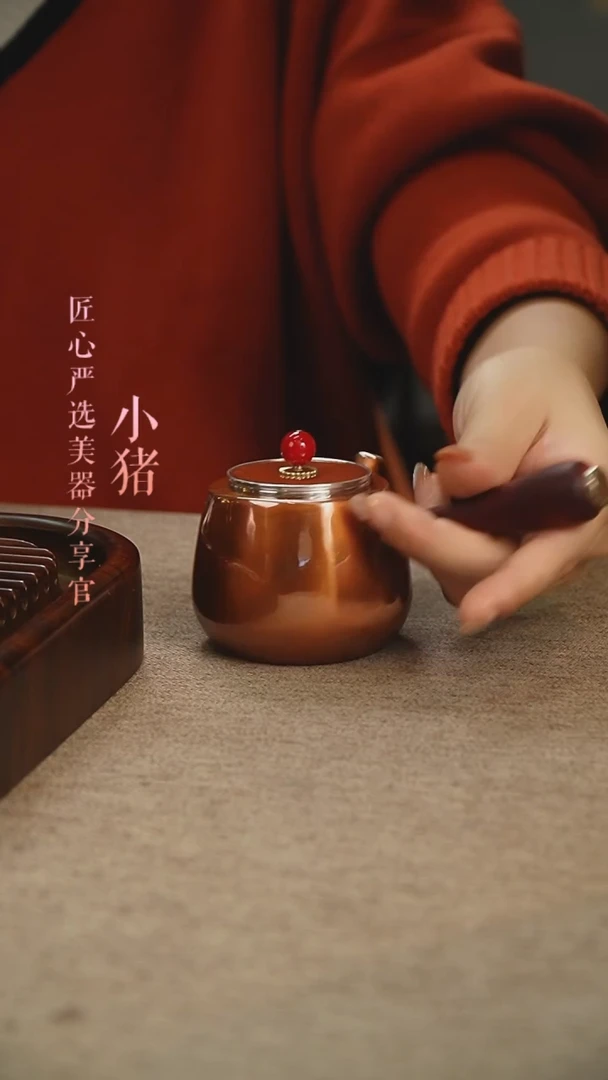 【闪购商品】铜包银侧把小壶           