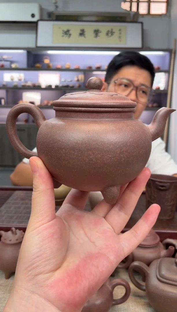 茶壶紫砂岩中泥 六拼大彬如意 大 +证书